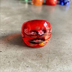 Red Glass Ring